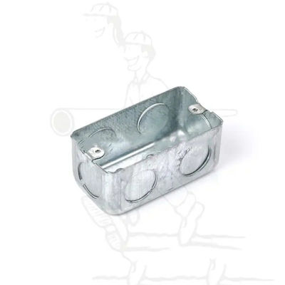 مربع تقاطع كهربائي مستطيل ضد الصدأ صندوق تقاطع مكسو بمعدن 1.0mm-1.6mm